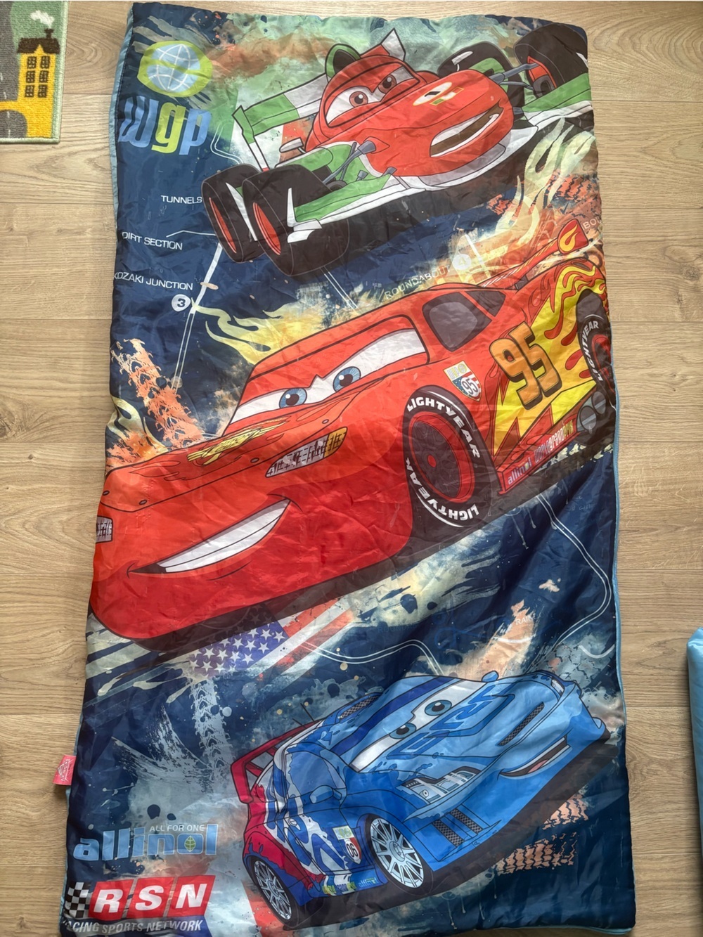 Disney Cars Lightning McQueen Sleeping Bag Kids Camping Sleepover